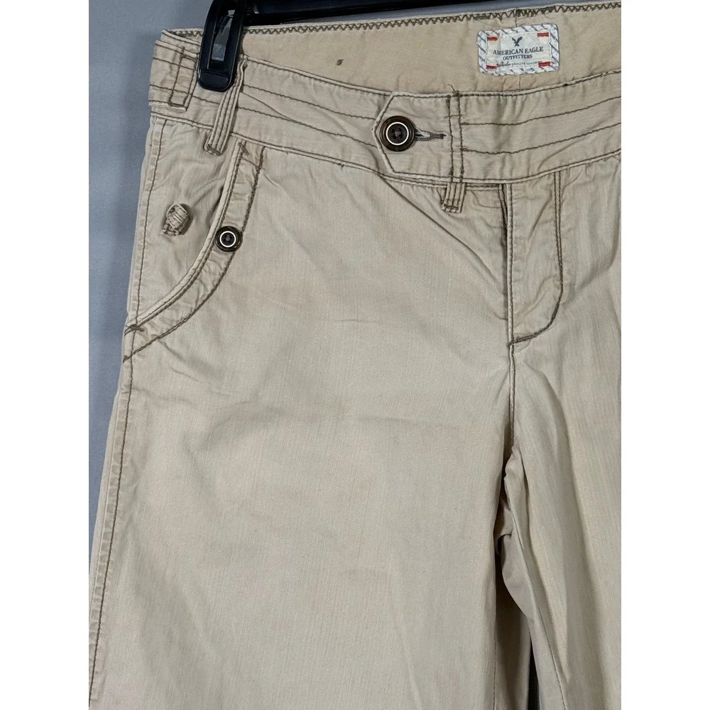 American Eagle Outfitters Cargo Pants Khaki Womens Size 10 Button Fly‎